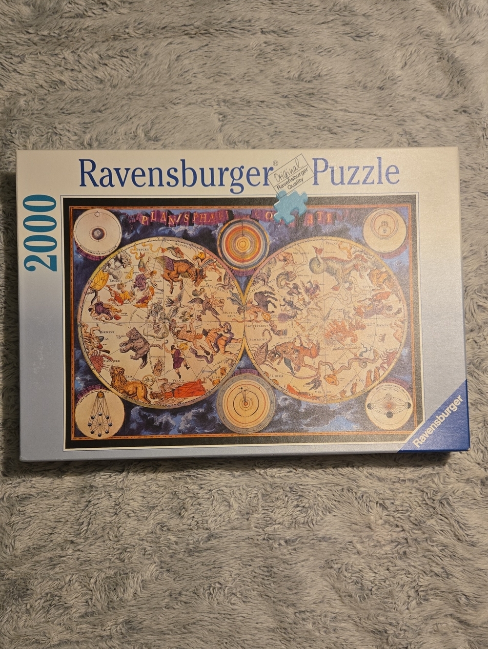New Vintage Ravensburger 2000 Piece Astrological Charts Celestial Map Puzzle